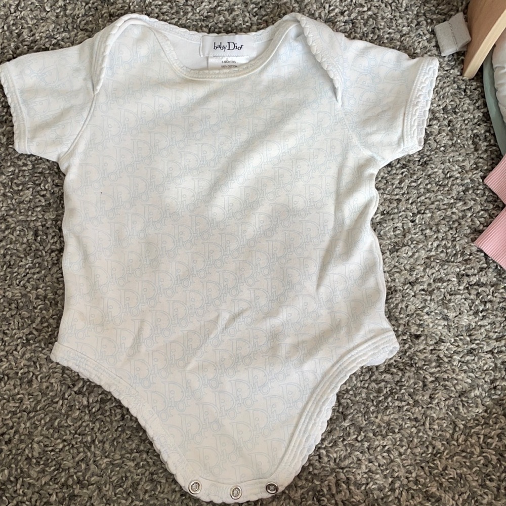 Dior baby monogram onesie
